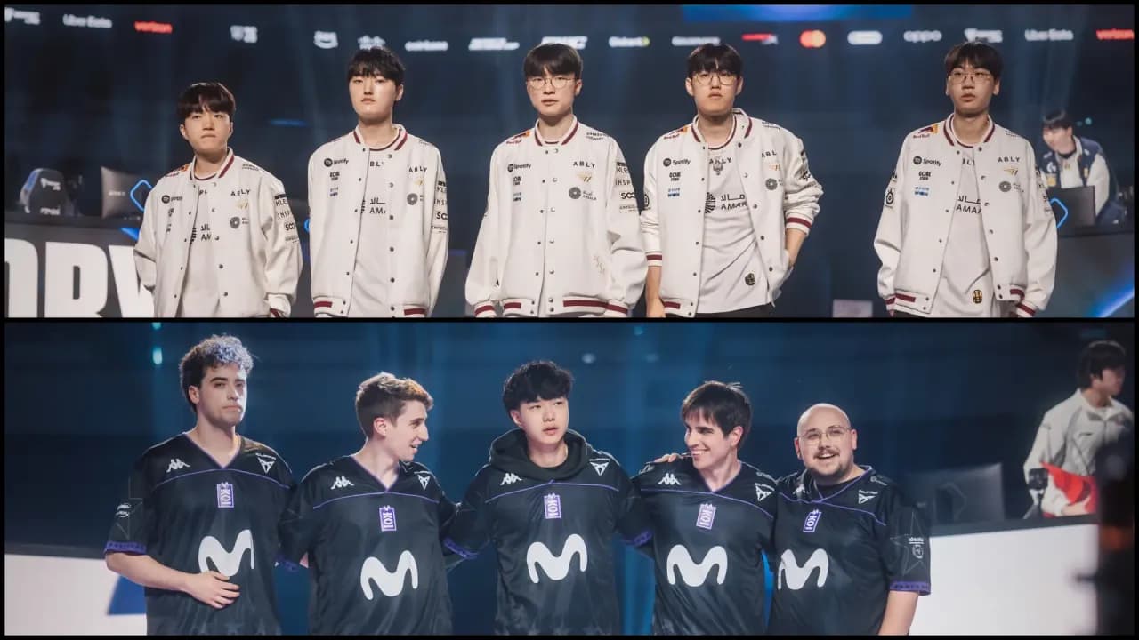 T1 contra Movistar KOI: el cruce que puede sentenciar a KOI en Worlds 2026